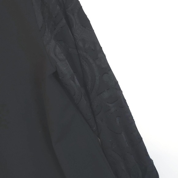 Ann Taylor Factory Black Blouse Tie Sleeve size Small - Picture 2 of 5